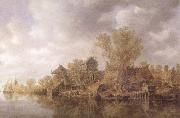 Jan josephsz van goyen River Landscape oil painting on canvas